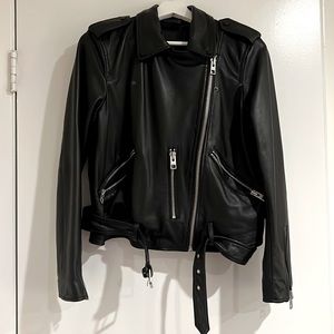 NEW ALL SAINTS BALFERN LEATHER JACKET (sz 8)